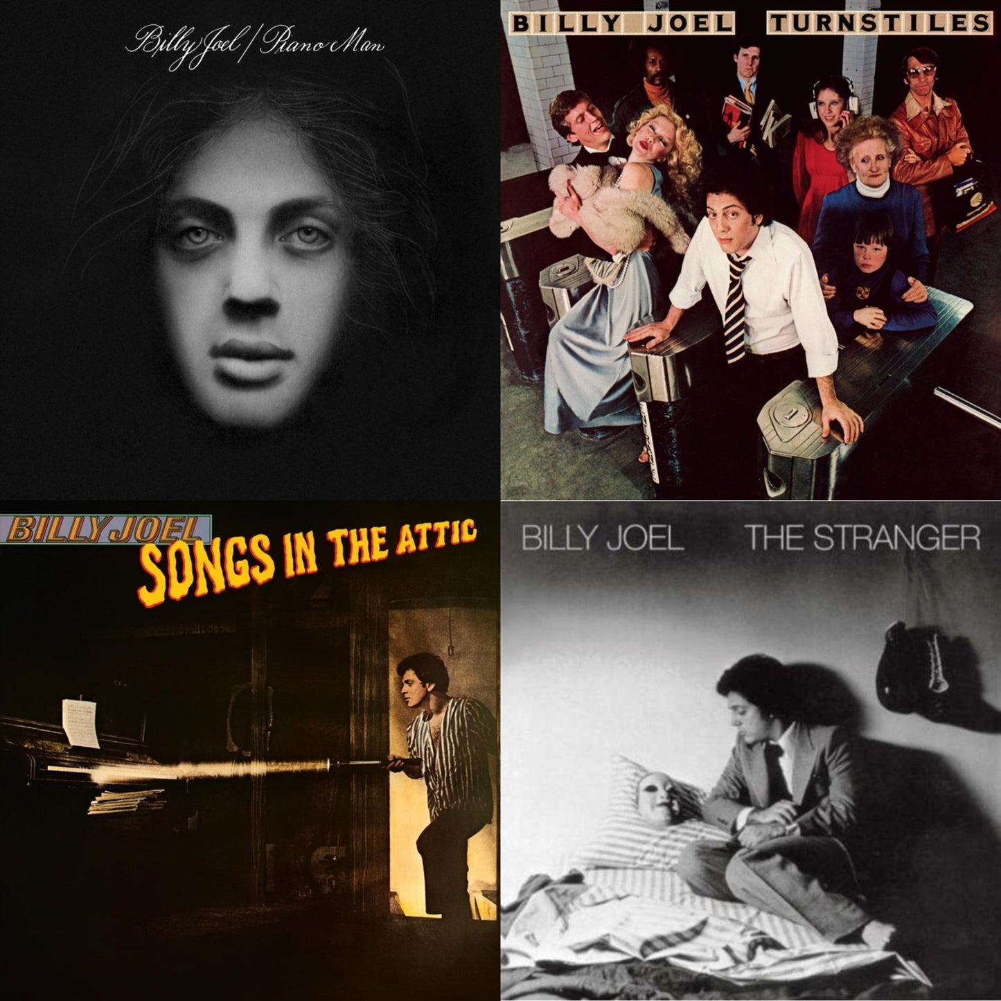 Billy Joel - Piano Man & Turnstiles & Songs In The Attic & Stranger (180G) - LP Vinyl Bundle