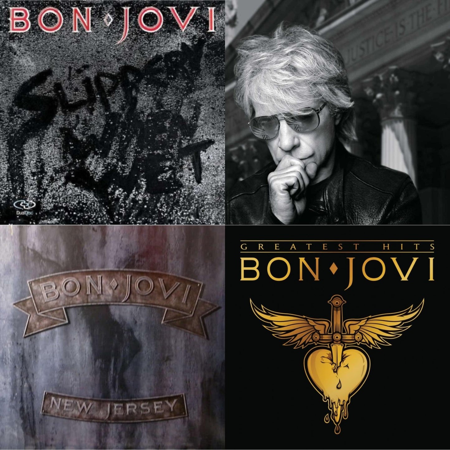 Bon Jovi - Greatest Hits (2LP) & 2020 (2LP/Gold Vinyl) & Slippery When Wet (180G) & New Jersey (180G)