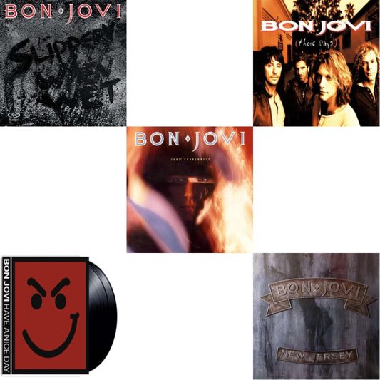 Bon Jovi - 7800º Fahrenheit (180G) & Slippery When Wet (180G) & New Jersey (180G) & These Days (180G) & Have A Niceday (180G) - LP Vinyl Bundle