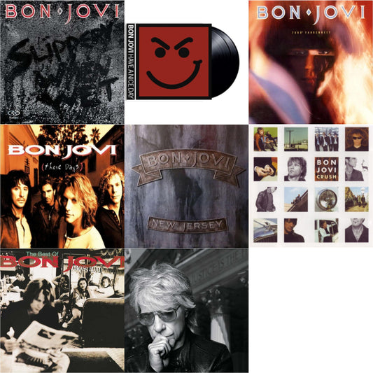 Bon Jovi - Cross Road (2LP) & 2020 (2LP/Gold Vinyl) & 7800º Fahrenheit (180G) & Slippery When Wet (180G) & New Jersey (180G) & These Days (180G) & Crush (180G) & Have A Niceday (180G)