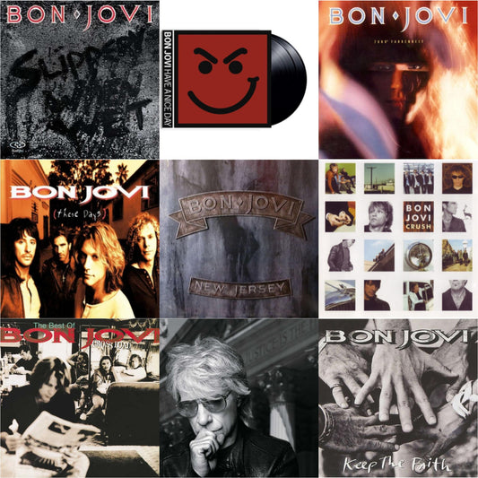 Bon Jovi - Cross Road (2LP) & 2020 (2LP/Gold Vinyl) & 7800º Fahrenheit (180G) & Slippery When Wet (180G) & New Jersey (180G) & Keep The Faith (180G) & These Days (180G) & Crush (180G) & Have A Niceday (180G)
