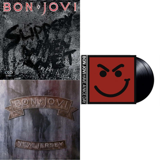 Bon Jovi - Slippery When Wet (180G) & New Jersey (180G) & Have A Niceday (180G) - LP Vinyl Bundle