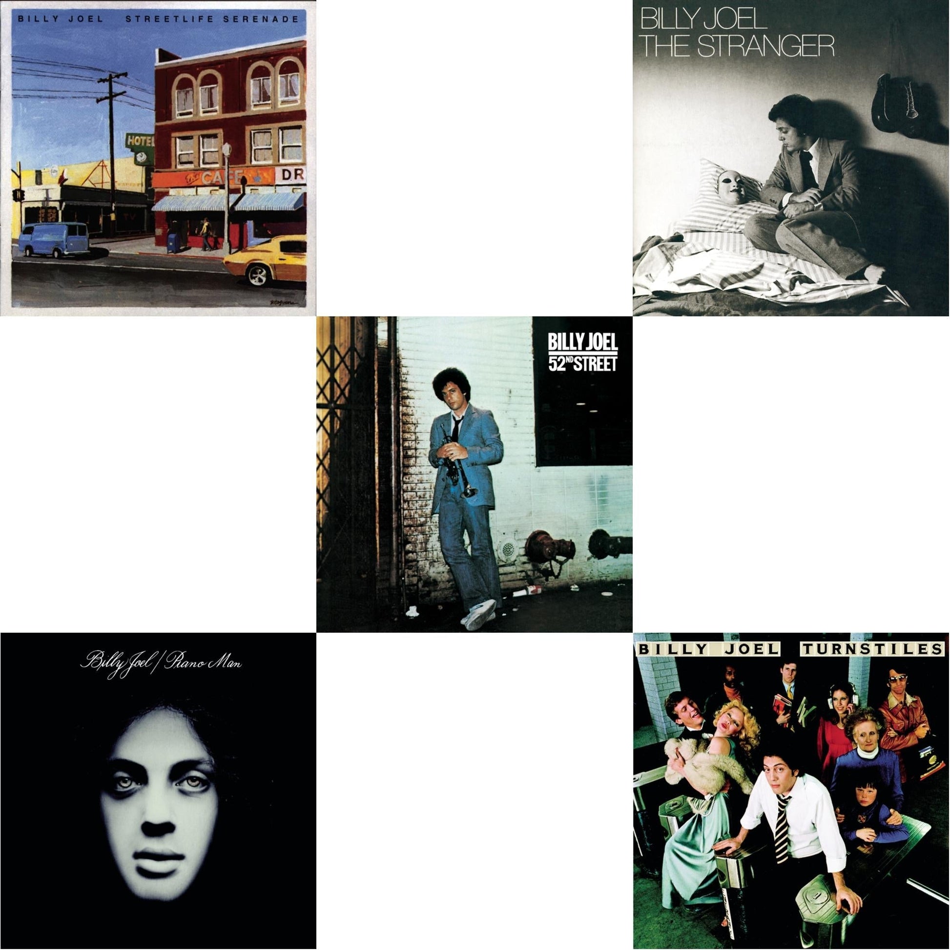 Billy Joel - Turnstiles & Streetlife Serenade & 52Nd Street & Piano Man & Stranger - CD Bundle
