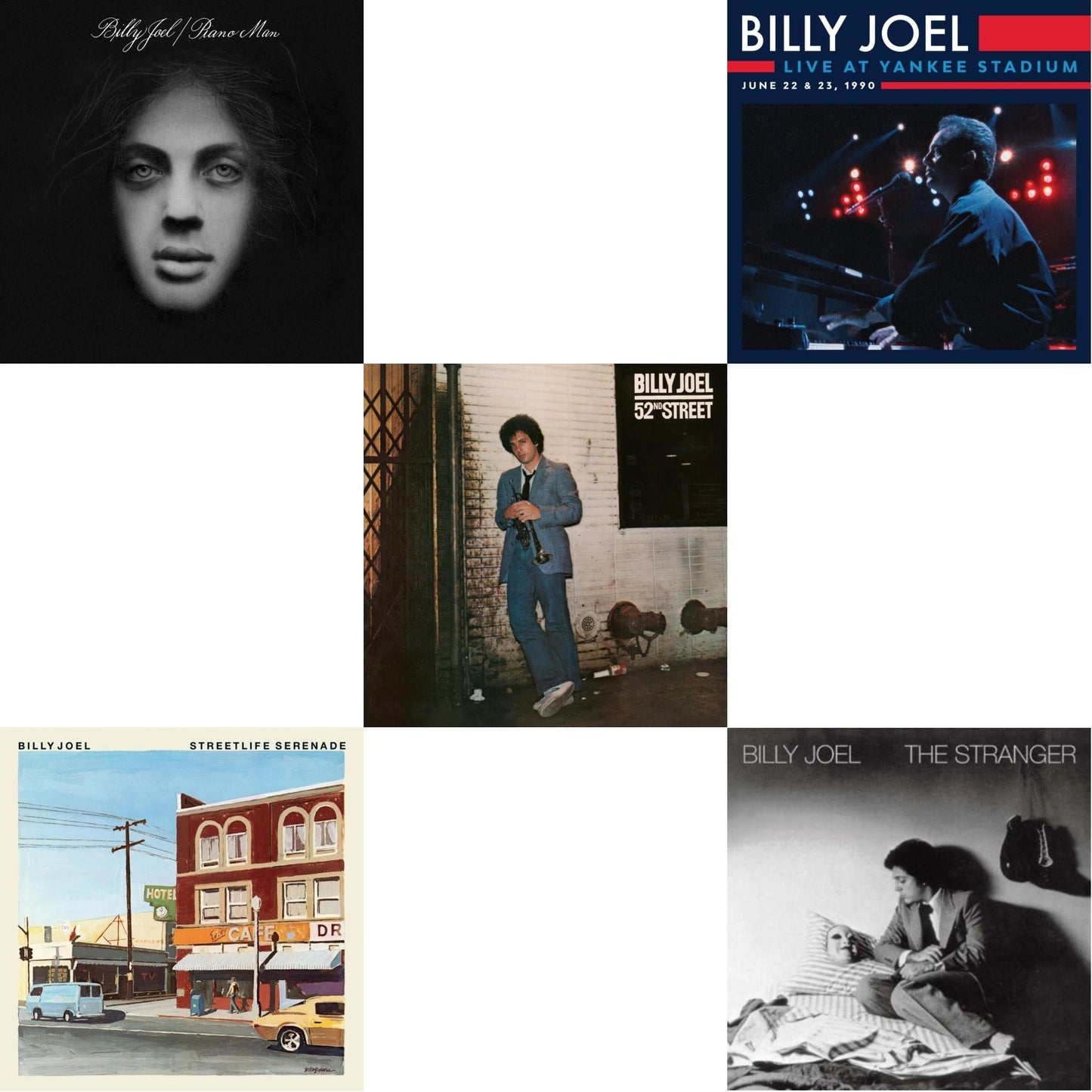 Billy Joel - Piano Man & Streetlife Serenade & 52Nd Street & Live At Yankee Stadium (3LP) & Stranger (180G)