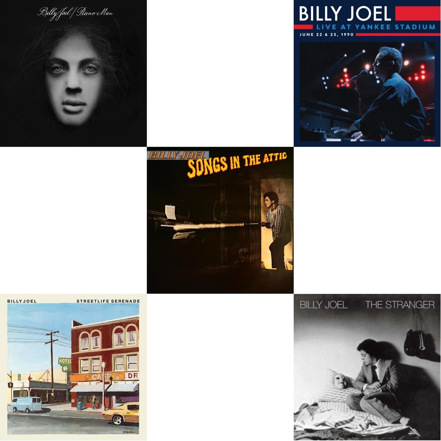 Billy Joel - Piano Man & Streetlife Serenade & Songs In The Attic & Live At Yankee Stadium (3LP) & Stranger (180G)