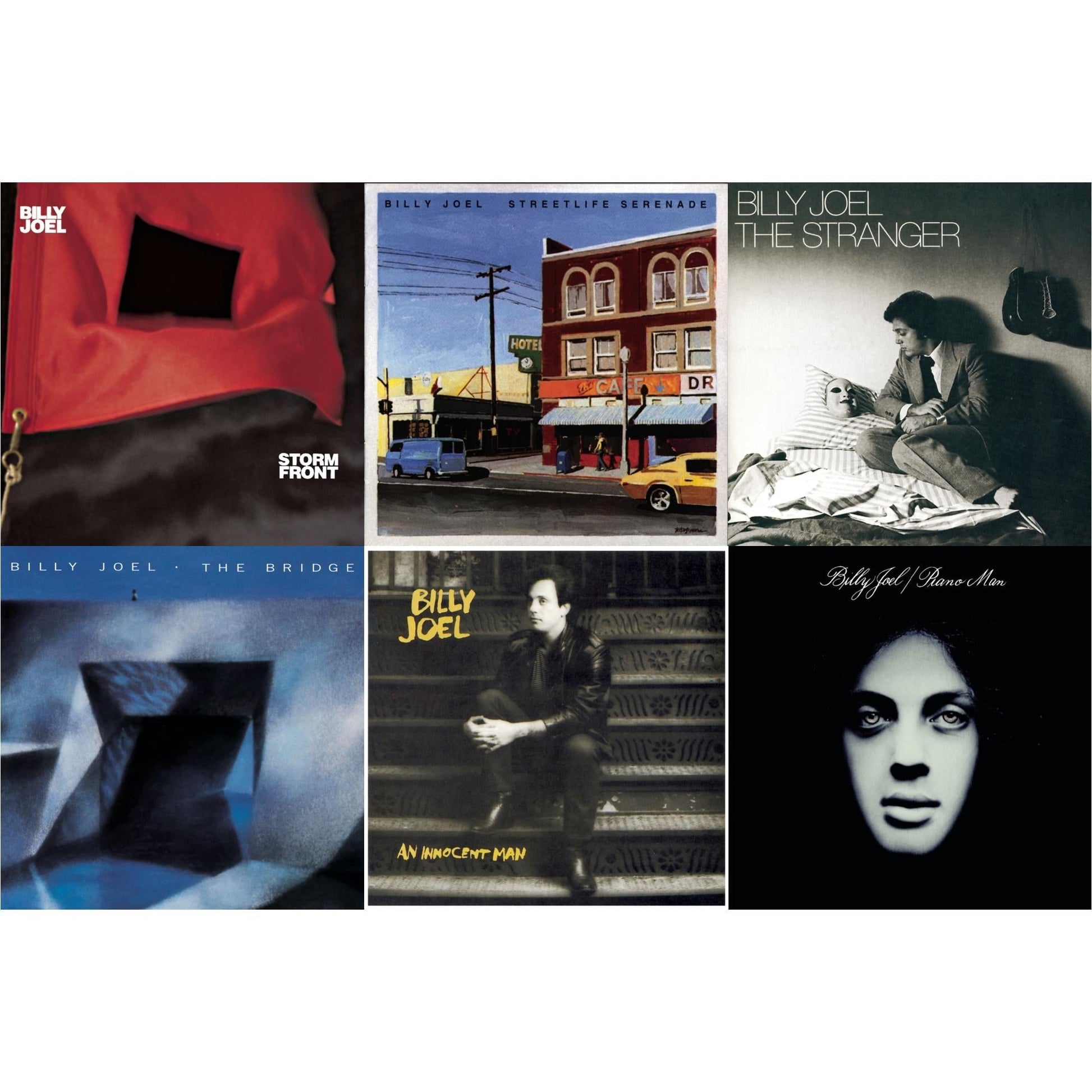 Billy Joel - Stormfront & Streetlife Serenade & Bridge & An Innocent Man & Piano Man & Stranger - CD Bundle