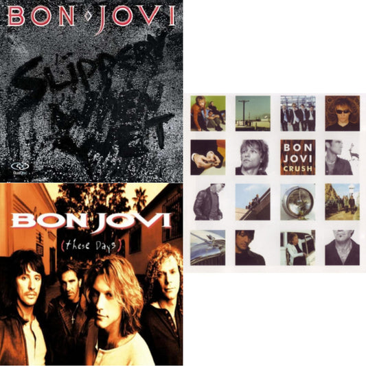 Bon Jovi - Slippery When Wet (180G) & These Days (180G) & Crush (180G) - LP Vinyl Bundle