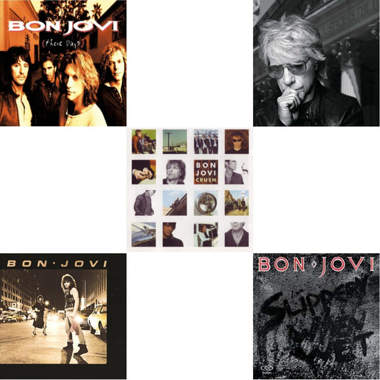 Bon Jovi - 2020 (2LP/Gold Vinyl) & Bon Jovi (180G) & Slippery When Wet (180G) & These Days (180G) & Crush (180G)