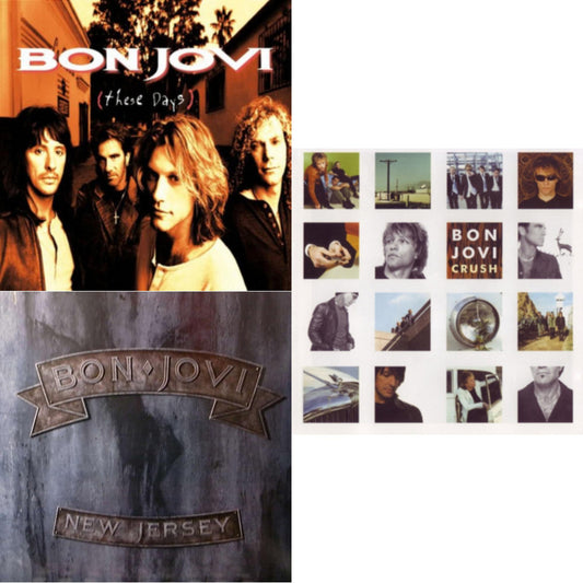 Bon Jovi - New Jersey (180G) & These Days (180G) & Crush (180G) - LP Vinyl Bundle