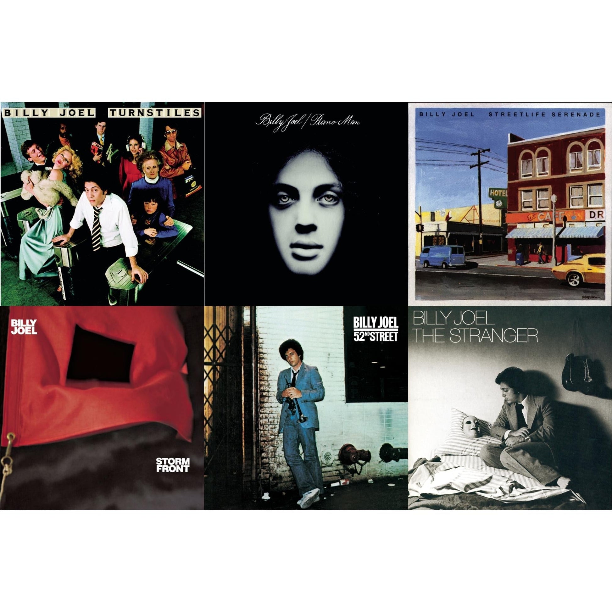 Billy Joel - Turnstiles & Piano Man & Streetlife Serenade & Stormfront & 52Nd Street & Stranger - CD Bundle
