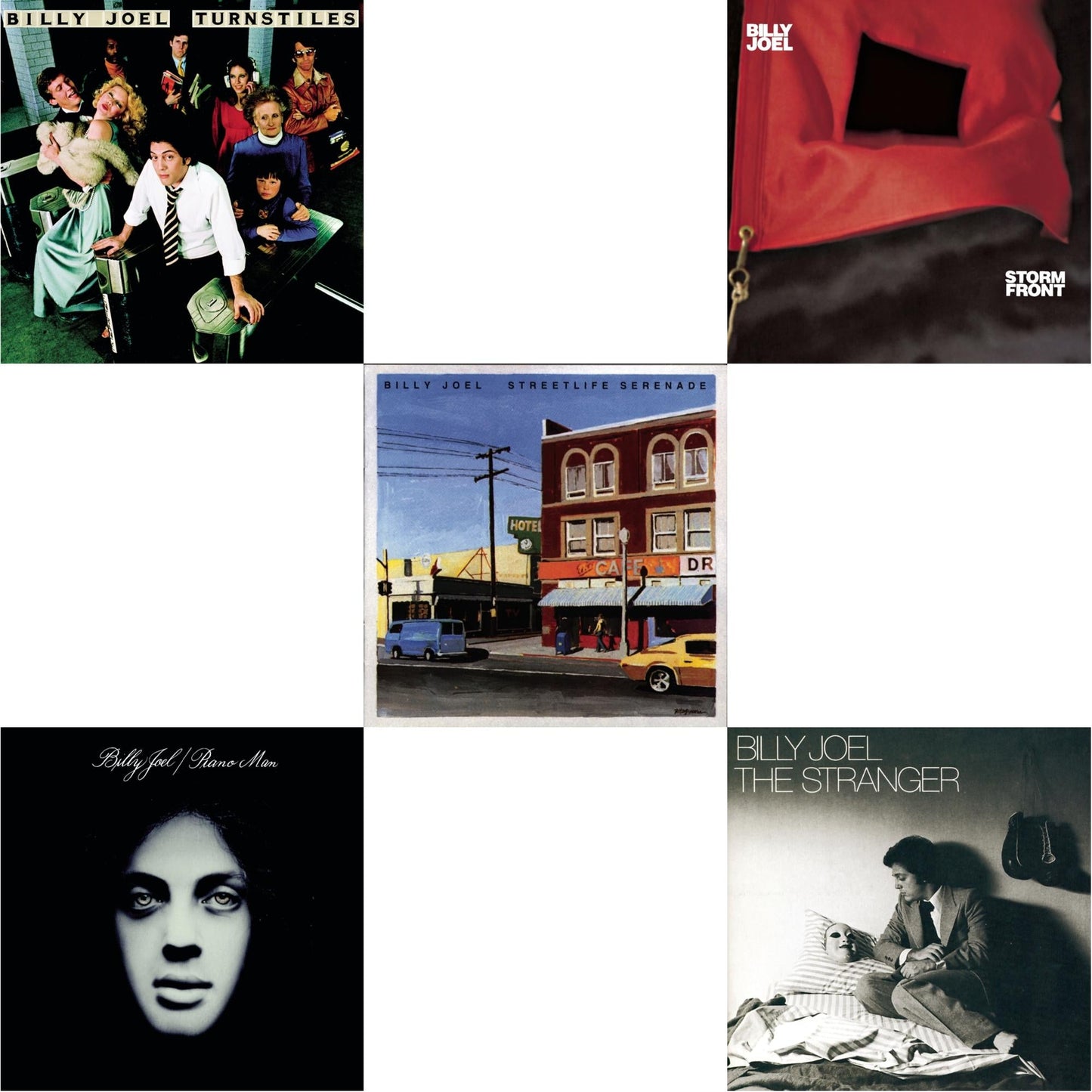Billy Joel - Turnstiles & Stormfront & Streetlife Serenade & Piano Man & Stranger - CD Bundle