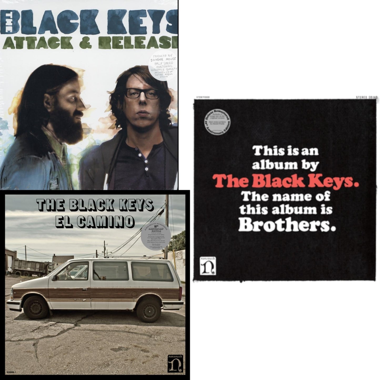 Black Keys - El Camino (10Th Anniversary Deluxe Edition/3LP) & Brothers (Deluxe Remastered Anniversary Edition) & Attack & Release