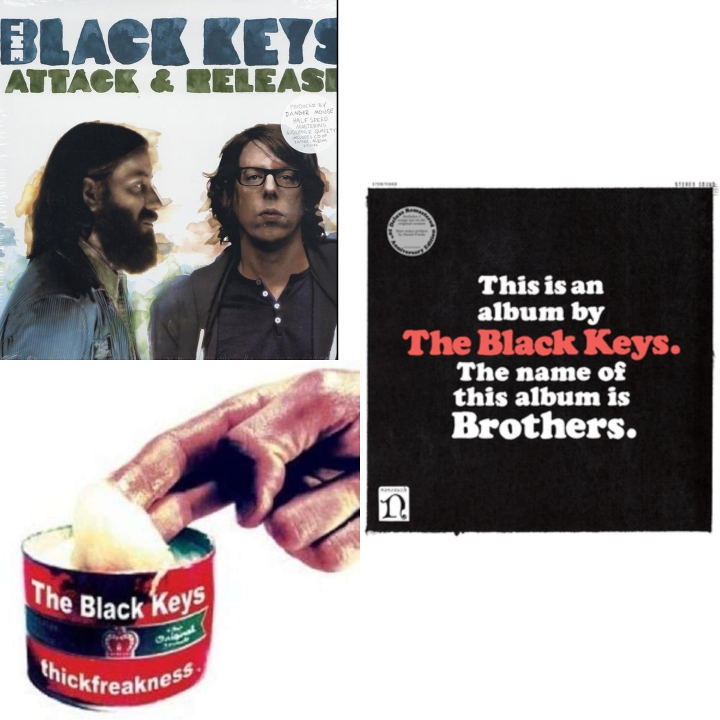 Black Keys - Thickfreakness & Brothers (Deluxe Remastered Anniversary Edition) & Attack & Release - LP Vinyl Bundle