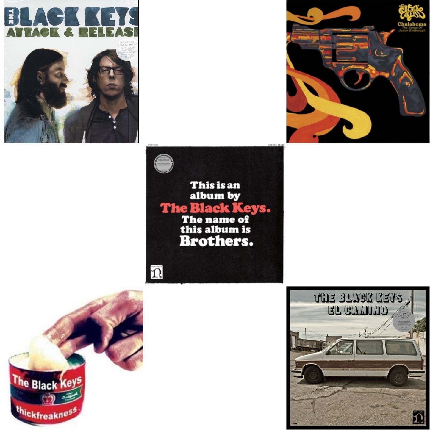 Black Keys - Thickfreakness & El Camino (10Th Anniversary Deluxe Edition/3LP) & Brothers (Deluxe Remastered Anniversary Edition) & Attack & Release & Chulahoma