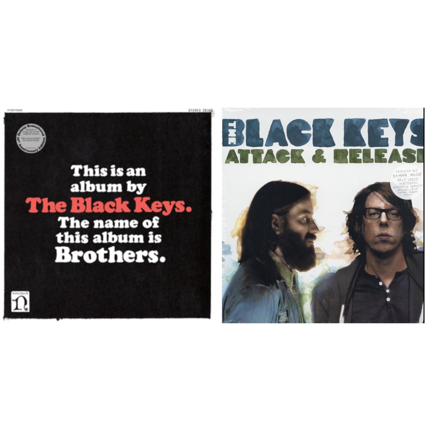 Black Keys - Brothers (Deluxe Remastered Anniversary Edition) & Attack & Release - LP Vinyl Bundle