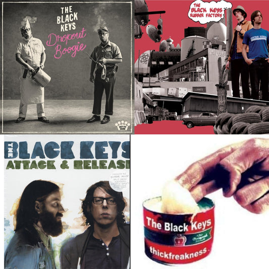 Black Keys - Thickfreakness & Rubber Factory & Dropout Boogie & Attack & Release - LP Vinyl Bundle