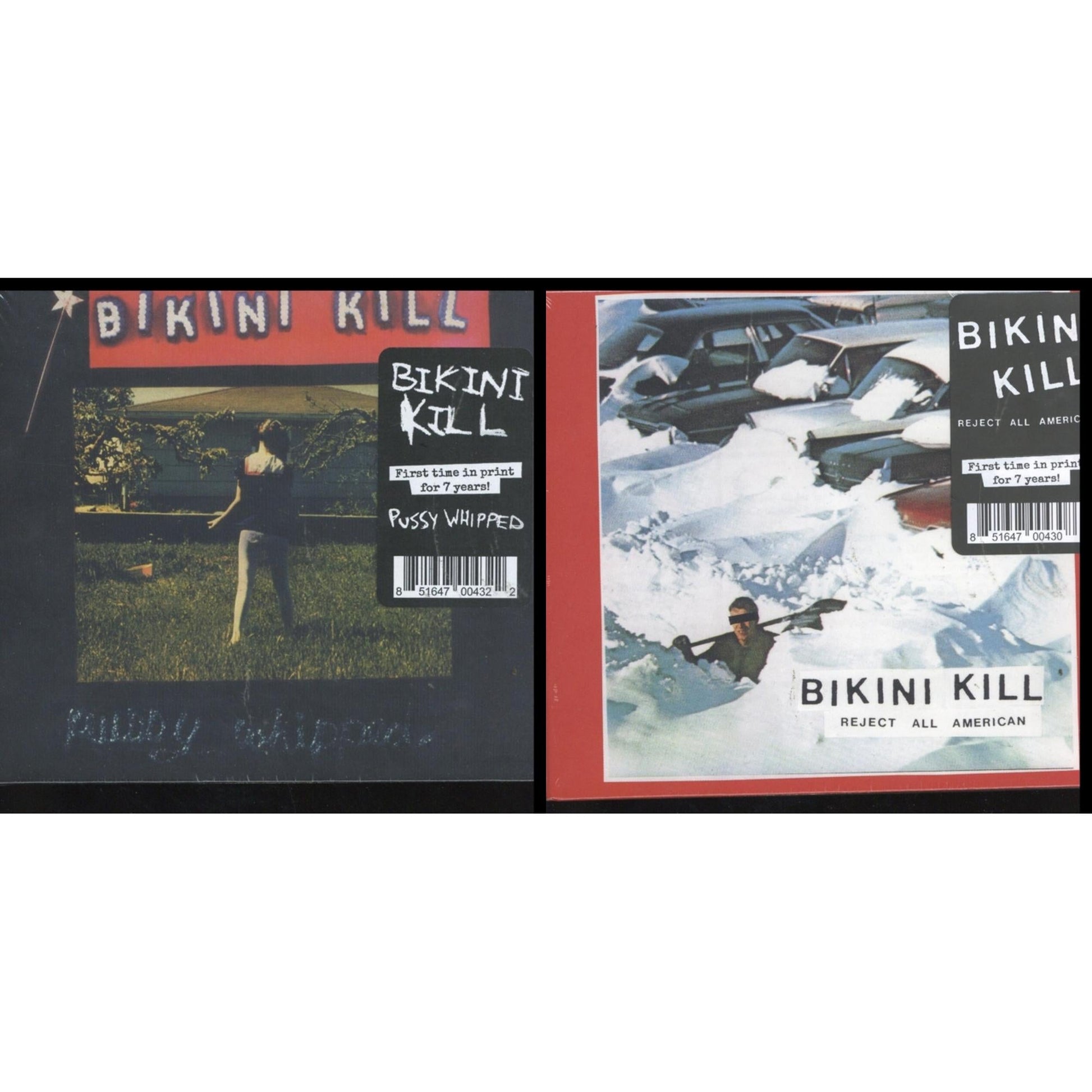 Bikini Kill - Reject All American & Pussy Whipped - CD Bundle