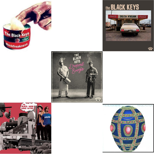 Black Keys - Thickfreakness & Rubber Factory & Dropout Boogie & Delta Kream & Magic Potion - LP Vinyl Bundle