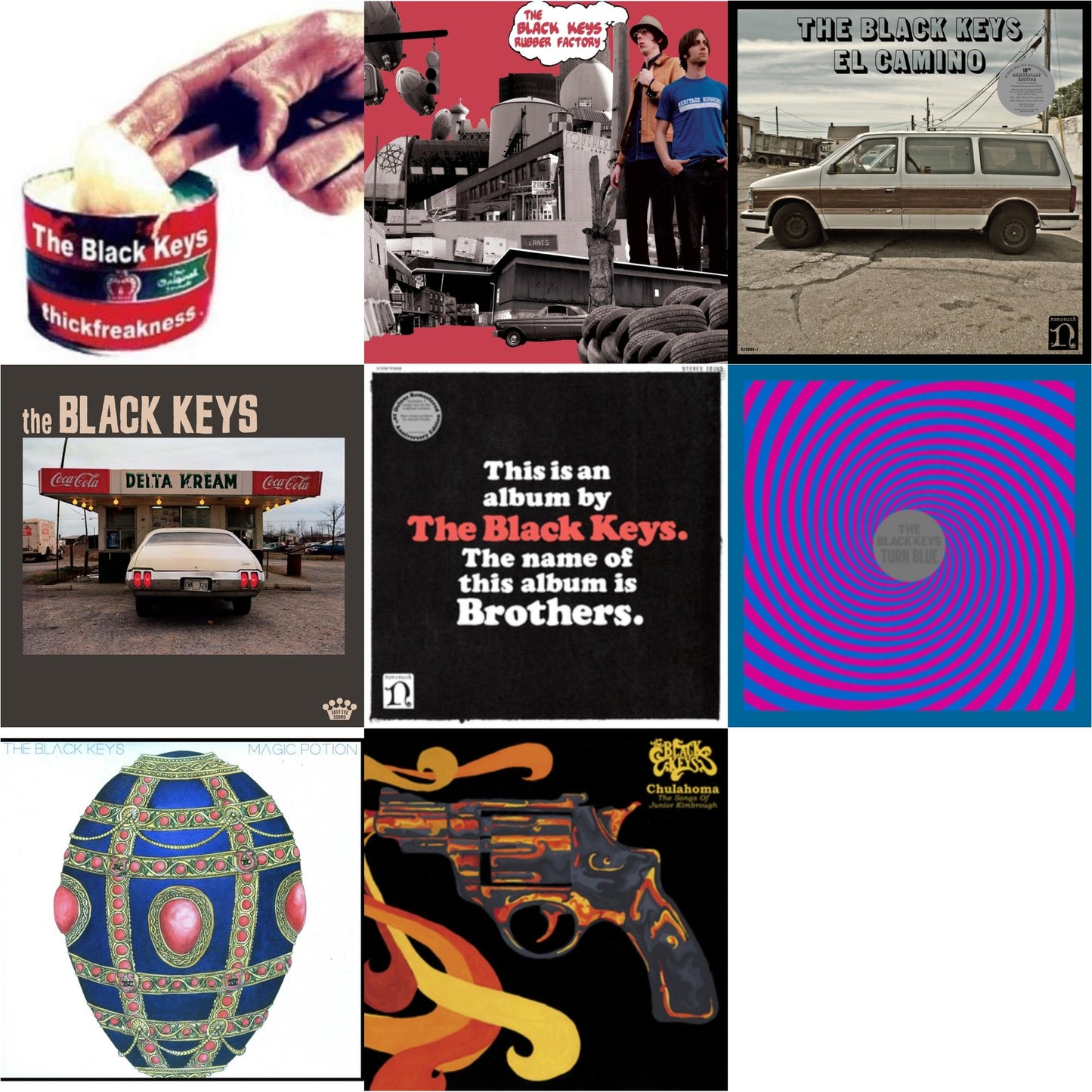 Black Keys - Thickfreakness & Rubber Factory & El Camino (10Th Anniversary Deluxe Edition/3LP) & Delta Kream & Brothers (Deluxe Remastered Anniversary Edition) & Turn Blue & Magic Potion & Chulahoma