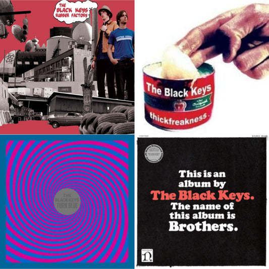 Black Keys - Thickfreakness & Rubber Factory & Brothers (Deluxe Remastered Anniversary Edition) & Turn Blue - LP Vinyl Bundle