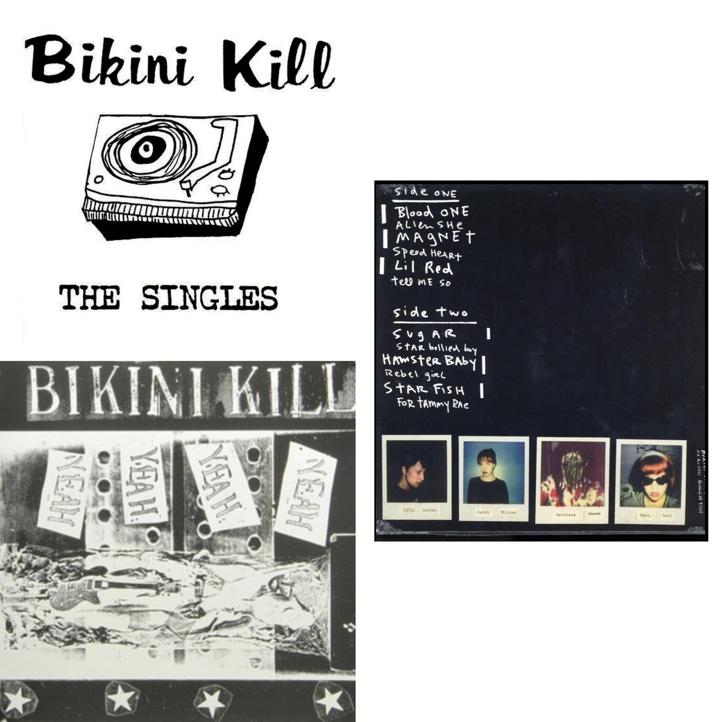 Bikini Kill - Yeah Yeah Yeah Yeah Ep & Singles (Dl Code) & Pussy Whipped (Dl Code) - LP Vinyl Bundle