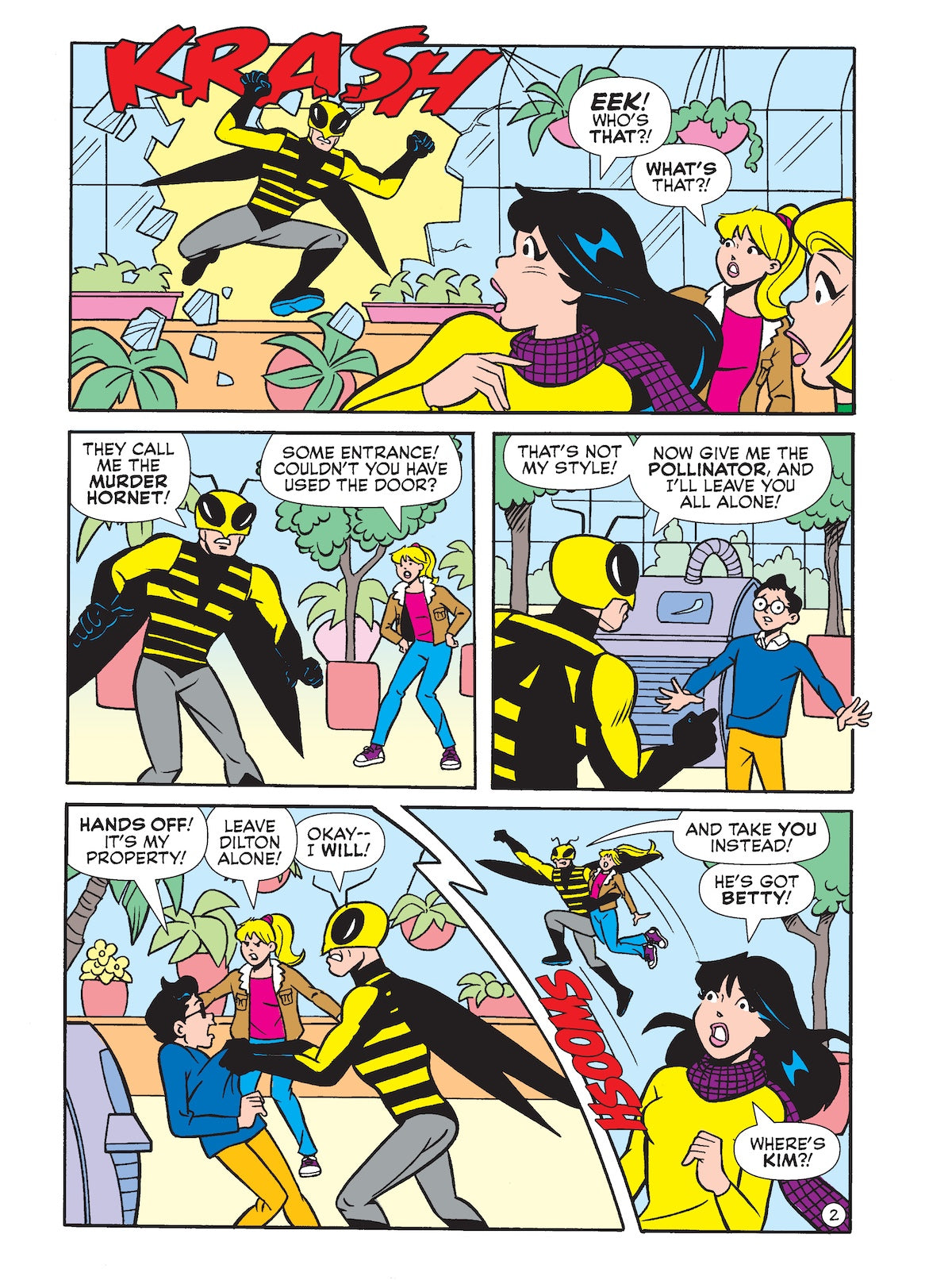 Archie Jumbo Comics Digest - Issue 357: Now That Stings! How Pureheart & The Fly Save the Day As A Madman Named The Murder Hornet Crashes An Indoor Flower Show In Riverdale’s Huge Greenhouse!