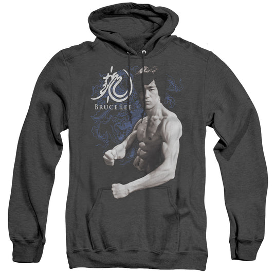 Bruce Lee Dragon Stance Heather Mens Hoodie Black Officially Licensed