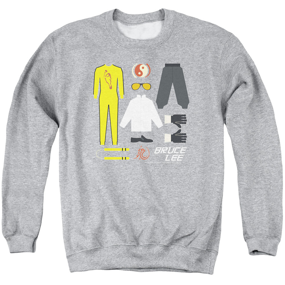 Bruce Lee Lee Gift Set Mens Crewneck Sweatshirt Athletic Heather Officially Licensed