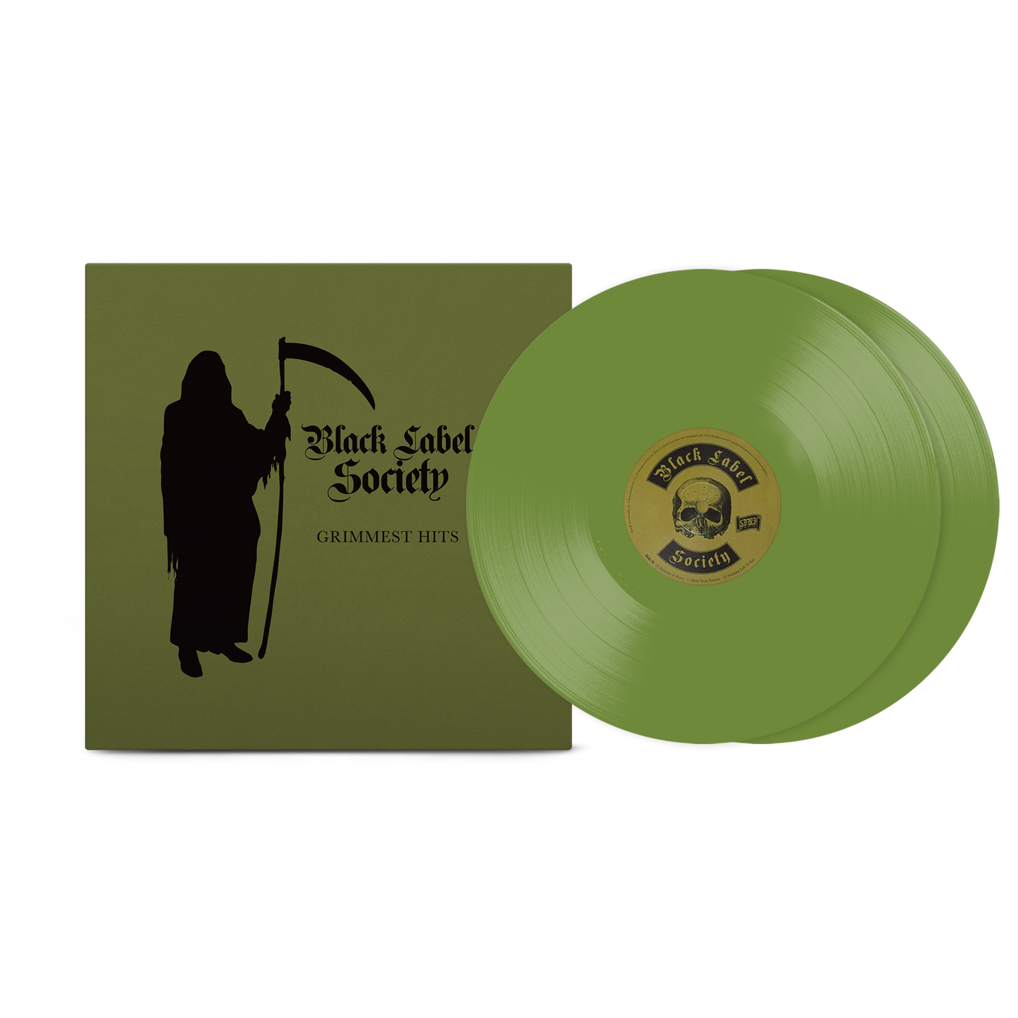 Black Label Society - Grimmest Hits on Forest Green Double Vinyl Record