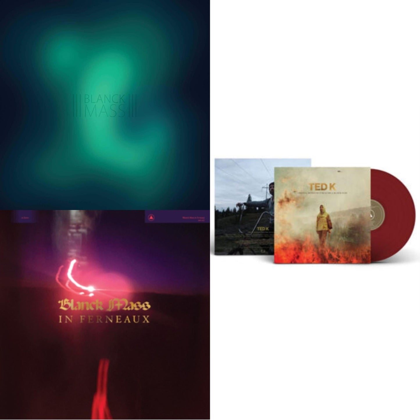 Blanck Mass - Blanck Mass (Clear Vinyl/2LP) & In Ferneaux & Ted K Original Score (Opaque Red LP Vinyl)