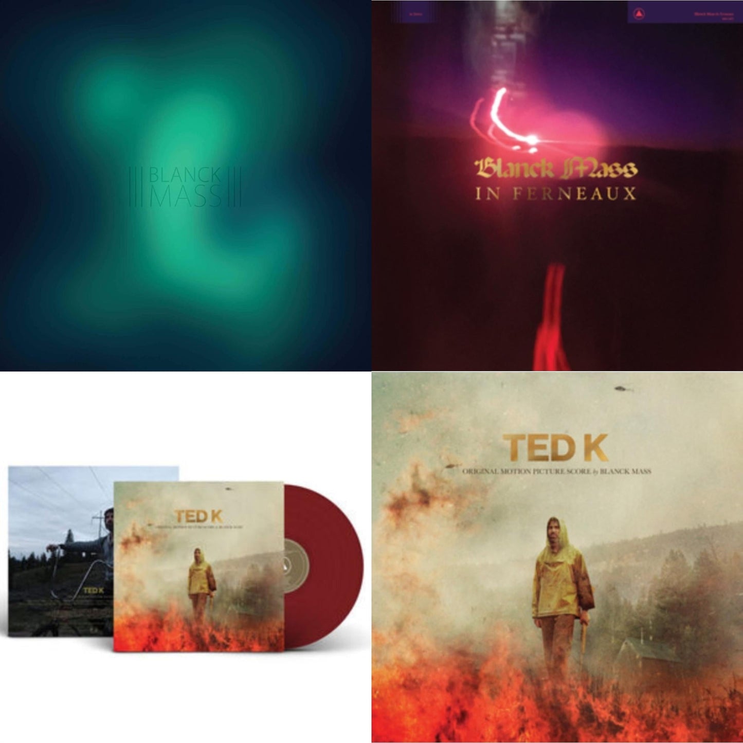 Blanck Mass - Blanck Mass (Clear Vinyl/2LP) & In Ferneaux & Ted K: Original Score & Ted K Original Score (Opaque Red LP Vinyl)