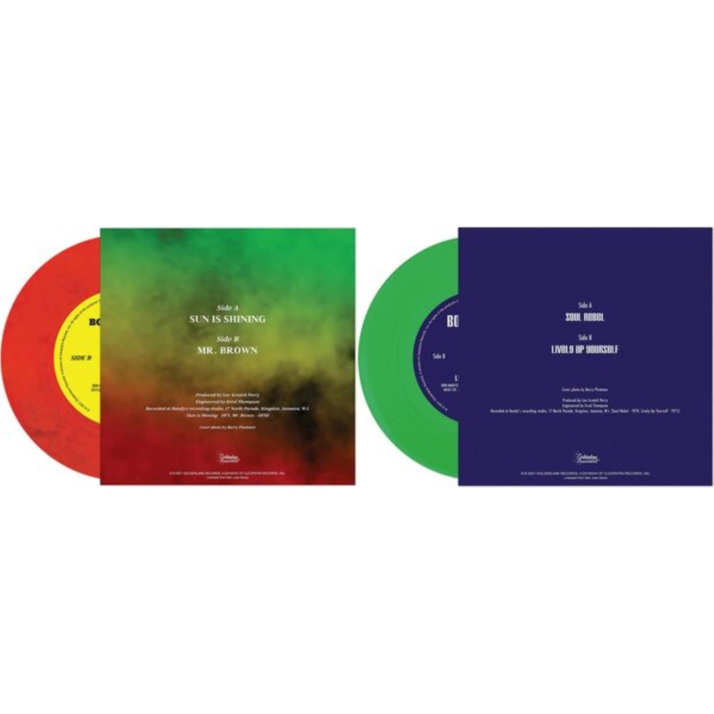 Bob Marley - Sun Is Shining (Red Marble Vinyl) & Soul Rebel (Green Vinyl)