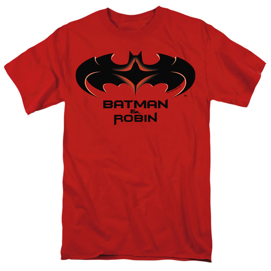 Batman Logo And Symbol Mens T Shirt Red