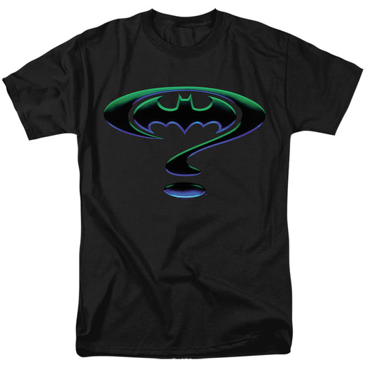 Batman Forever Question Mark Logo Mens T Shirt Black