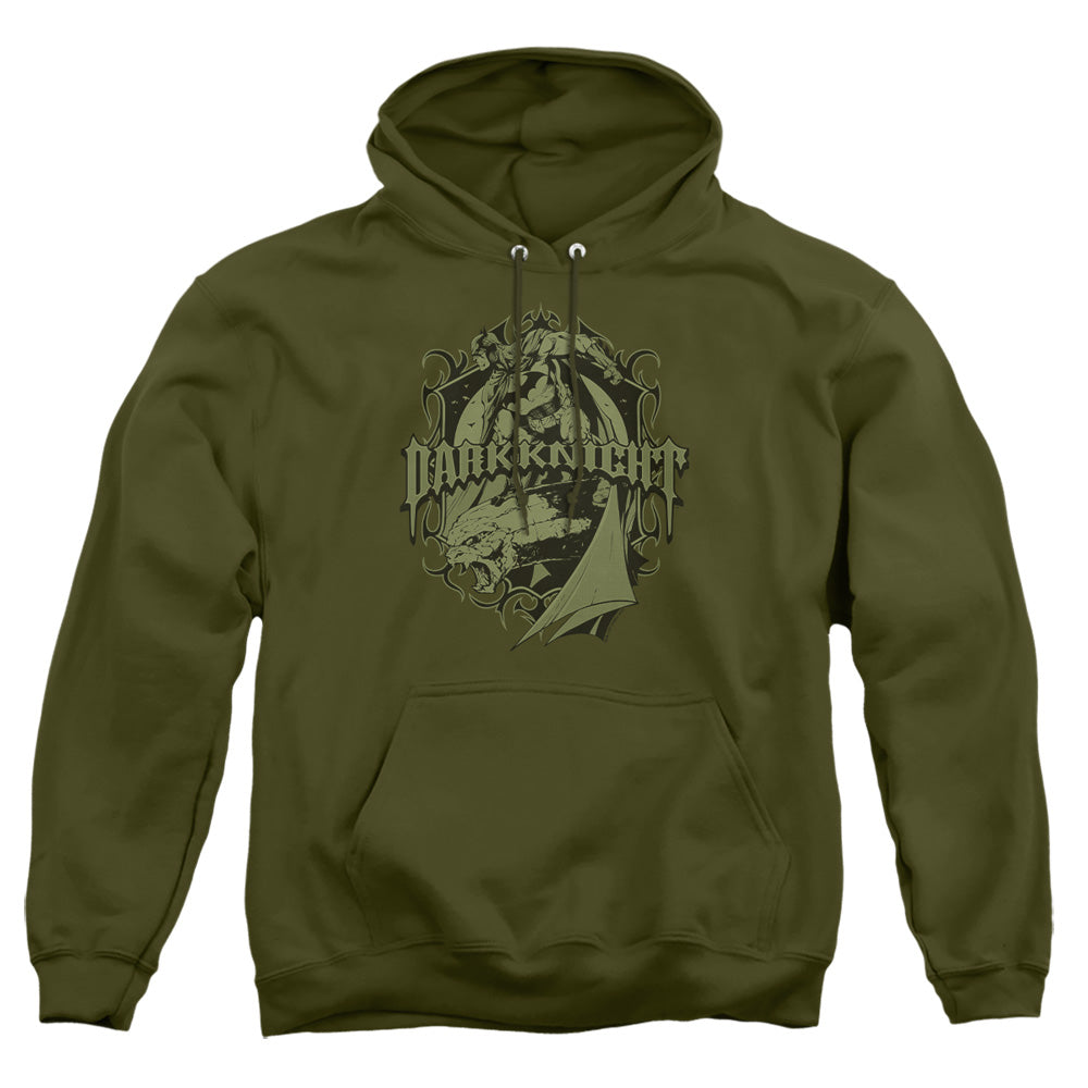 Batman Ready To Strike Mens Hoodie Military Green Officially Licensed