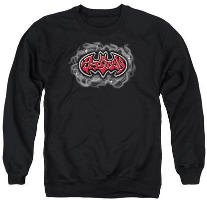 Batman Hip Hop Logo Mens Crewneck Sweatshirt Black
