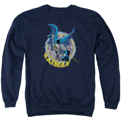 Batman In The Crosshairs Mens Crewneck Sweatshirt Navy