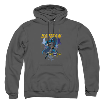 Batman Urban Gothic Mens Hoodie Charcoal Officially Licensed