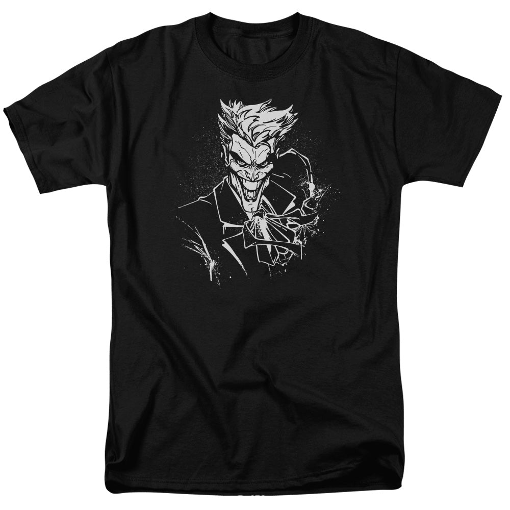 Batman Jokers Splatter Smile Mens T Shirt Black