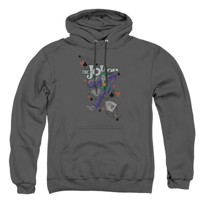 Batman Always A Joker Mens Hoodie Charcoal Officially Licensed
