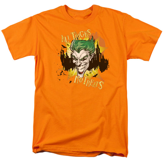 Batman All Tricks  No Treats Mens T Shirt Orange