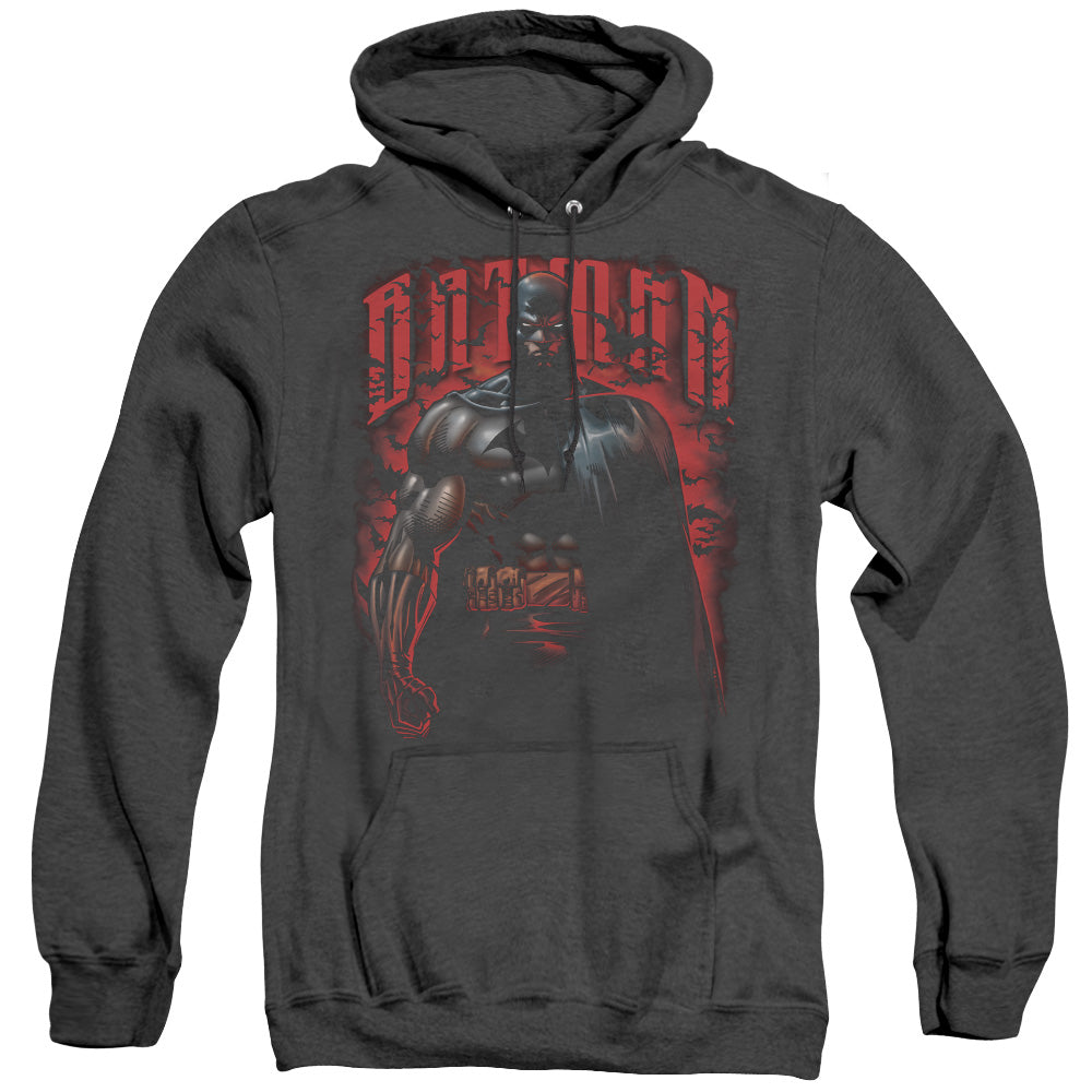 Batman Red Knight Heather Mens Hoodie Black Officially Licensed