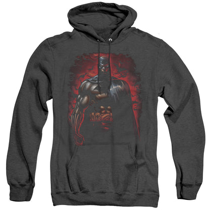 Batman Red Knight Heather Mens Hoodie Black Officially Licensed