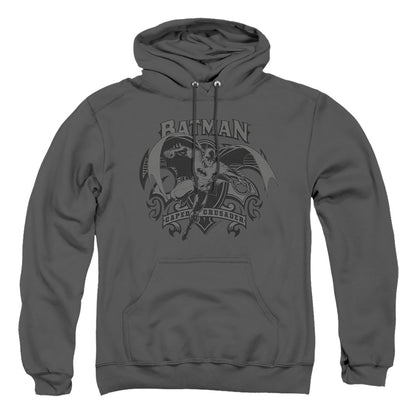 Batman Crusade Mens Hoodie Charcoal Officially Licensed