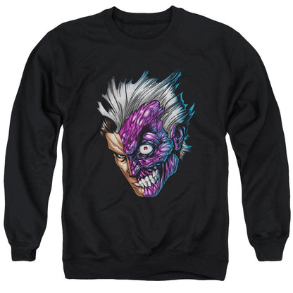 Batman Just Face Mens Crewneck Sweatshirt Black