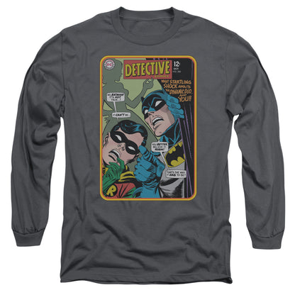 Batman Detective #380 Mens Long Sleeve Shirt Charcoal Officially Licensed