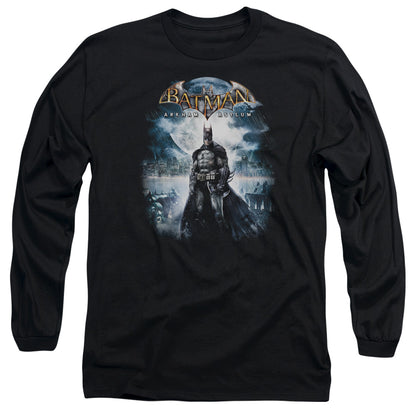 Batman Aa Game Cover Mens Long Sleeve Shirt Black Officially Licensed