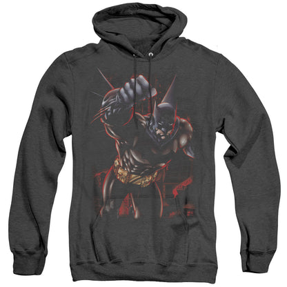 Batman Crimson Knight Heather Mens Hoodie Black Officially Licensed