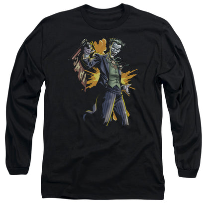 Batman Joker Bang Mens Long Sleeve Shirt Black Officially Licensed