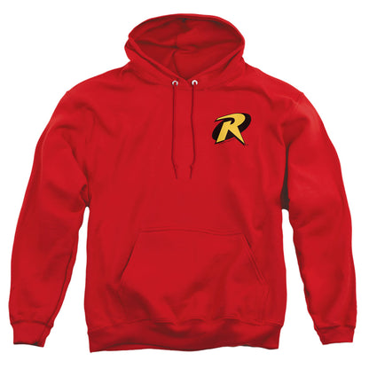 Batman Robin Logo Mens Hoodie Red Officially Licensed